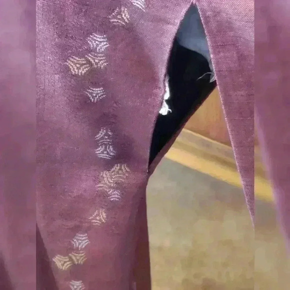 VNTG Kimono Square Neck Double Buttons Coat OS - Picture 5 of 13